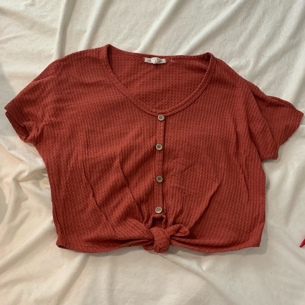 Brown ribbed shirt
